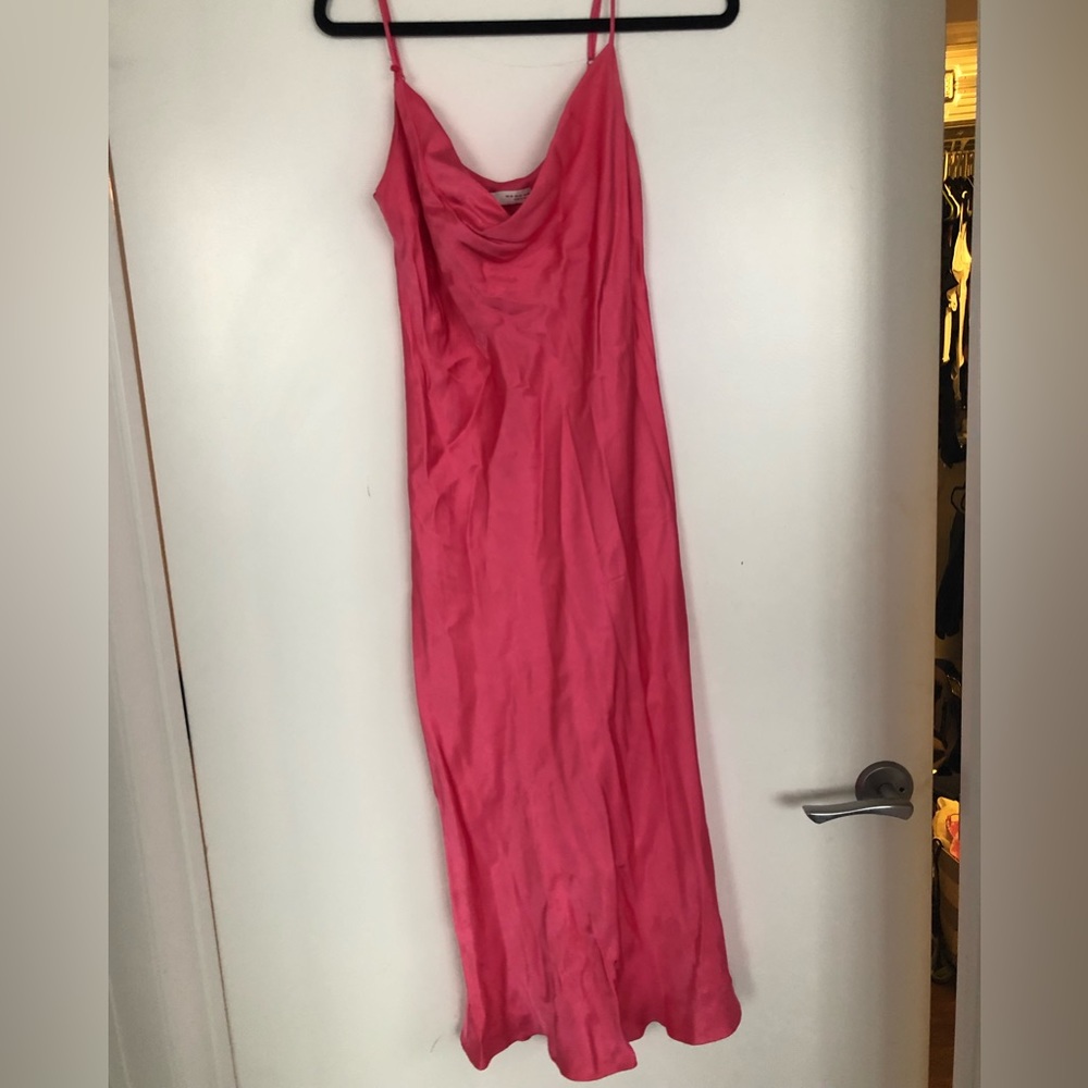 Zara Satin Slip Midi Dress